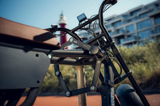 AXA Fold Ultra 90 ART 2 Vouwslot – Fietsslot met Keurmerk – Premium Slot voor Elektrische Fiets, Fatbike en Bakfiets – Vouwslot met Houder en Sleutelservices – 90 cm