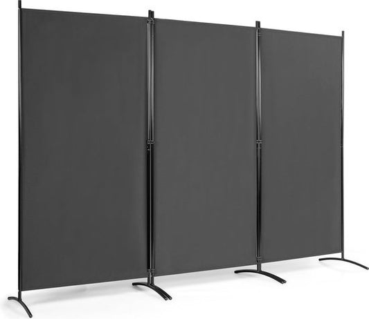 Coast 3-panelen Vouwbare Kamerverdeling Stofbescherming - 260 x 183 cm - Grijs