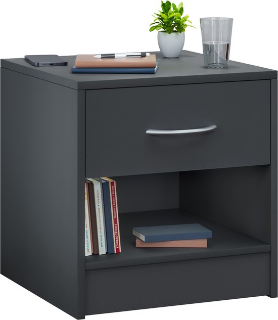 Casaria Nachtkastje - Lade Hout 41x39x28cm - Wit