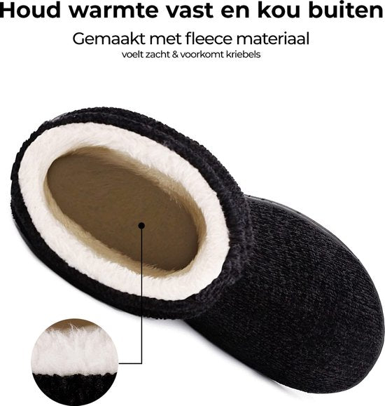 Pantoffels Dames - Sloffen - Maat 42/43 - Zwart - Anti-slip - Comfeet