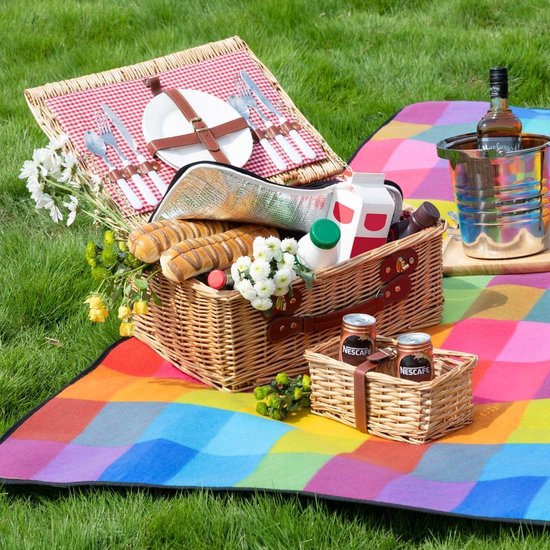 Detex Picknickkleed - 200x200cm XXL Waterdicht Opvouwbaar - Pixel