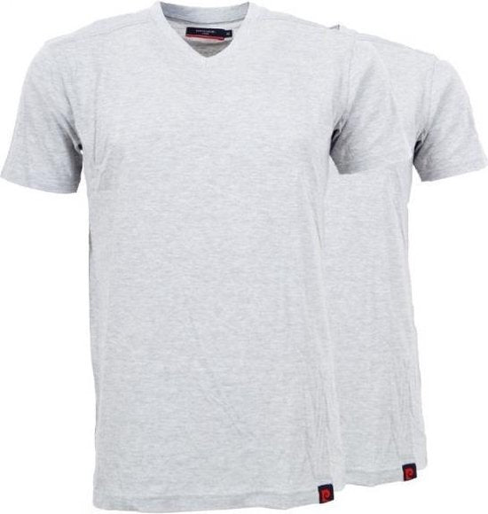 Pierre Cardin - Heren Tee SS 2-pack t-shirts - Grijs - Maat L