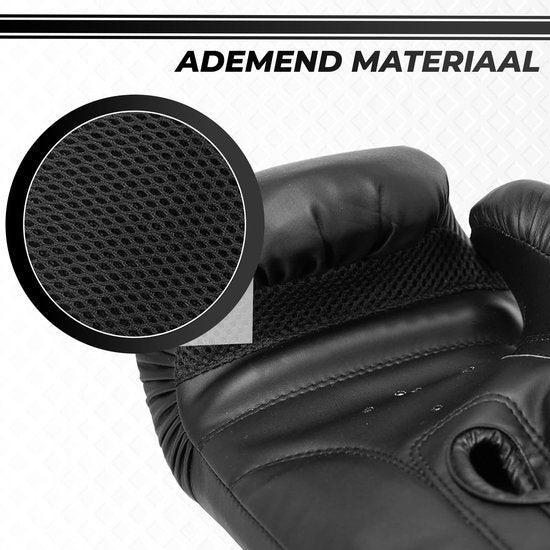 Fitby Bokshandschoenen - Kickboks Handschoenen - Boxing Gloves - Kinder Bokshandschoenen - Zwart - 8 oz