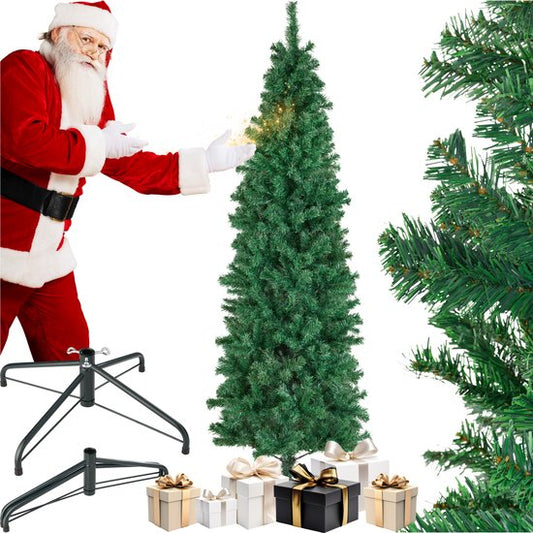 tectake® Kunstkerstboom - Levensecht met flexibele takken - Volumineus - Stabiel en eenvoudig te monteren - Kunstkerstboom als kerstversiering - 200 cm - 832 takken - groen