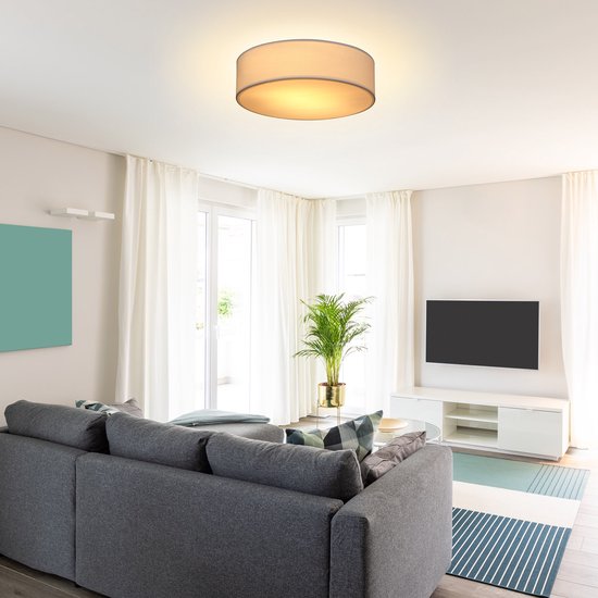 Monzana Plafondlamp 40W Rond - 38cm / Fitting E27 - Wit
