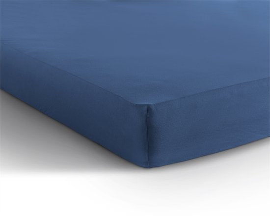 Dreamhouse Jersey Stretch Hoeslaken - 100% Katoen - 80/90/100x220 - Blauw
