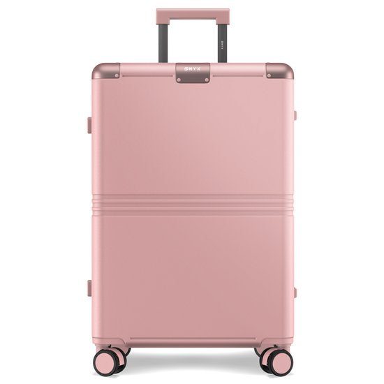 ONYX Hybrid Pro Check-in Koffer Medium 70 Liter - Gerecycled Polycarbonaat en Ritsloos Design - Reiskoffer met TSA slot en Spinner wielen - Candy Pink