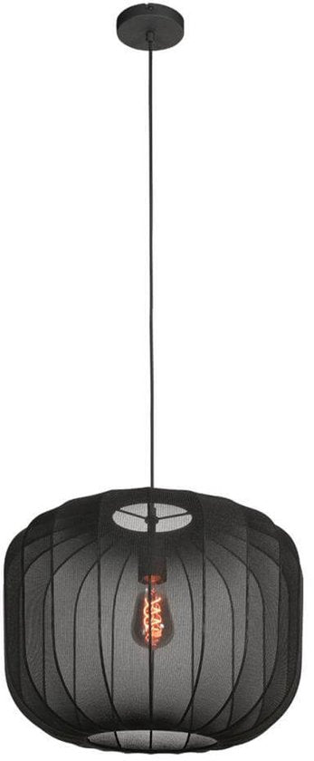 Anne Lighting - hanglamp - Sable - zwart - linnen metaal - Ø 45cm - E27 - 4191ZW