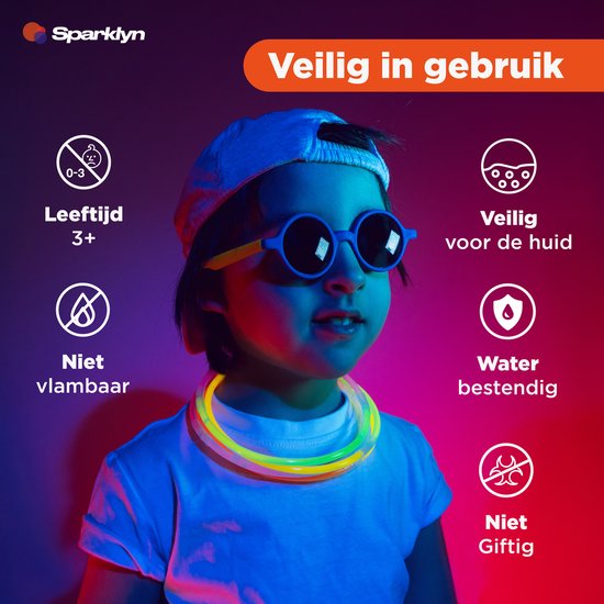 Sparklyn XXL Glow in the Dark Stick Set - 380st Glowsticks met accessoires - Breekstaafjes - Neon Party