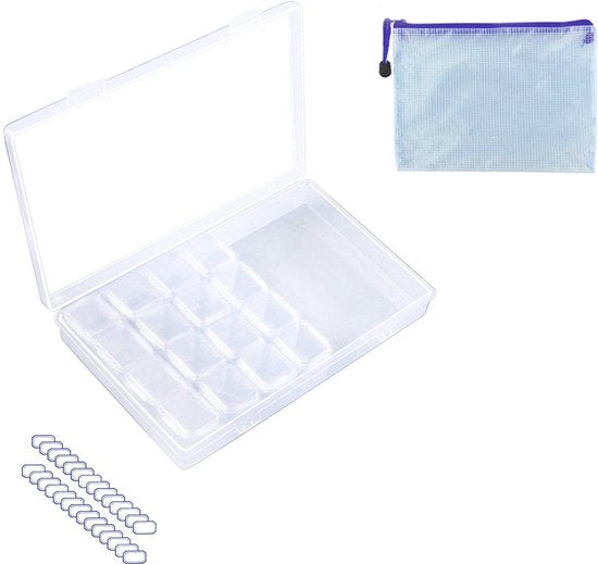Diamond Painting Opbergdoos – 28 Vakjes Sorteerbox – Kralen Organizer – Hobby Accessoires