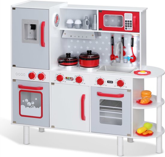 Spielwerk Houten Speelkeuken Junior Chef - Interactief Realistisch - 38 delig