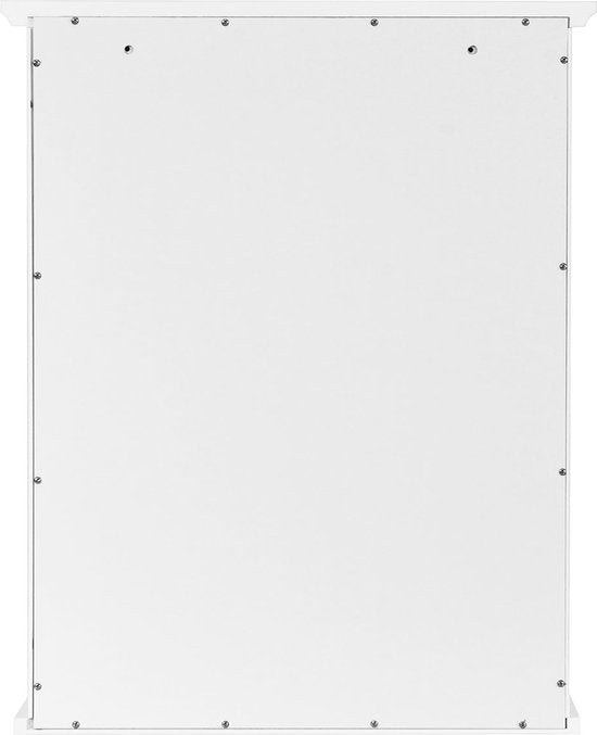 Costway - Badkamer - Spiegelkast - Hout -Wit - 56 x 15 x 69,5 cm
