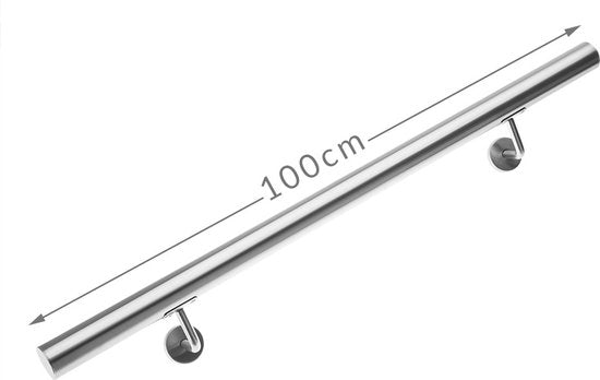 Monzana Trapleuning - RVS 4,2x100cm - Zilver