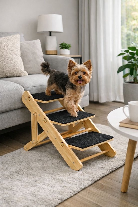Ceruzo Hondentrap en Loopplank – Verstelbaar – Inklapbaar – 34-40 cm