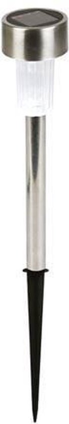 Perel Tuinlamp Solar 37 X 5,5 Cm Rvs Zilver/wit