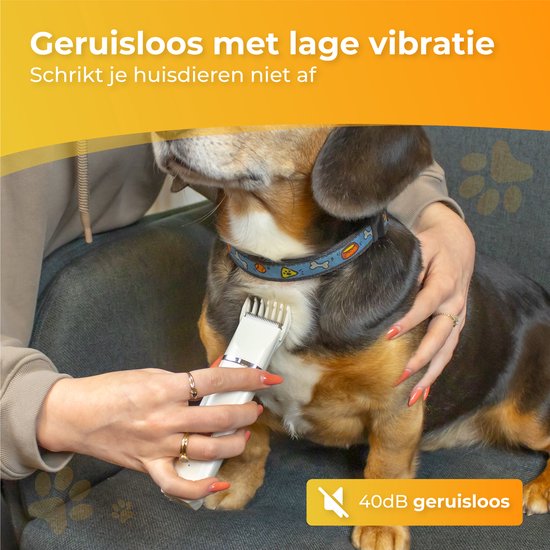 Nuvance - Hondentondeuse 4 in 1 - Dieren Tondeuse voor Dikke Vacht - Honden Tondeuse met 7 Opzetstukken - Draadloos - Hondentrimmer Tondeuse - Inclusief Nagelvijl