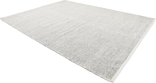 Lifa Living Vloerkleed – Wol & Katoen – Geweven – 160x230 cm – Scandinavisch Design – Zwart/Wit