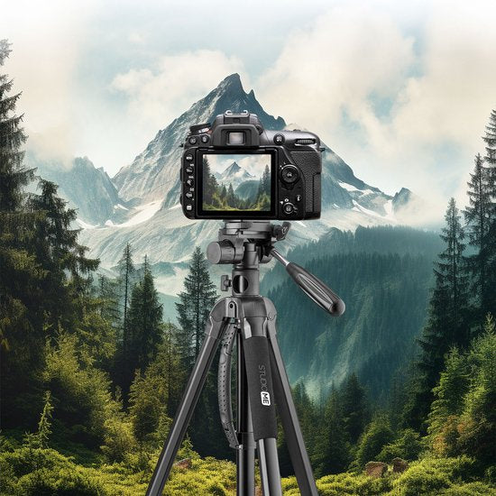 Studio ME Telefoon Statief - 179 cm - Camera Statief - Zwart - Monopod - Tripod Smartphone - Telefoonhouder - Tripod Iphone - Statief Telefoon / Camera / DSLR