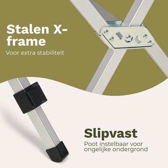 TRVLMORE Campingtafel - 120x70x70cm - Lichtgewicht met Aluminium Frame - Vouwtafel Verstelbaar - Kampeertafel - Klaptafel - Zwart