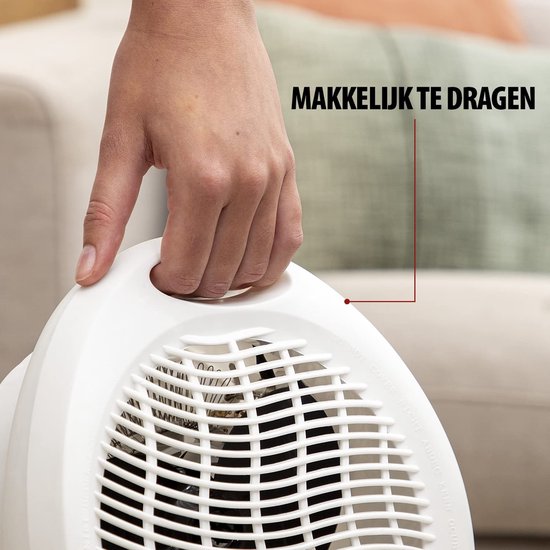Elektrische Kachel Tristar KA‑5039 – 2 Warmtestanden – Compacte Ventilatorkachel – Campingkachel – Verwarmingsbereik tot 25 m² – 2000W – Wit