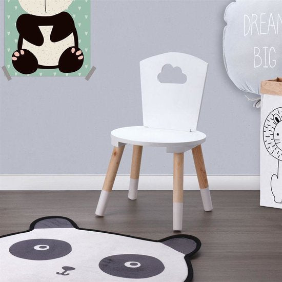KidCollection Kinderstoeltje - 32 x 32 x 50 cm - Wit
