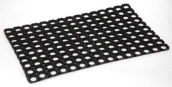 Deurmat - 50 x 80 cm - Zwart met gaten