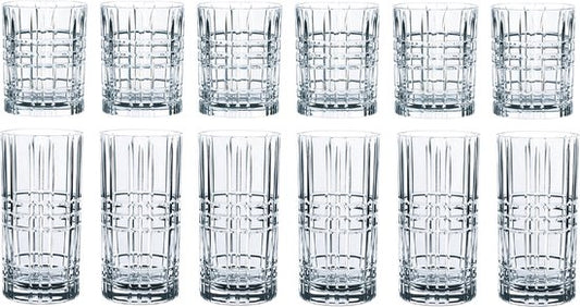 Nachtmann - Square Whiskey- en Longdrinkglazen - Set 12-delig - Whiskey - Longdrink