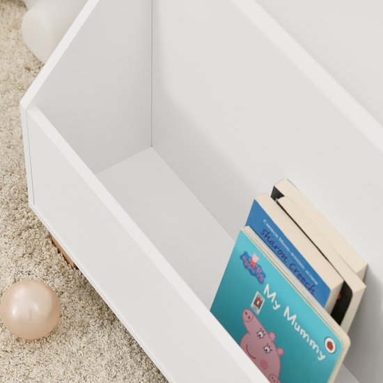 SoBuy KMB54-W Kinderboekenplank - Witte Opbergplank voor Speelgoed & Boeken