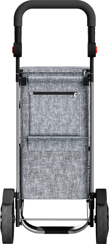 Monzana 2in1 Boodschappentrolley – 56L tot 50kg Afneembare Tas – Grijs