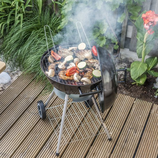 Lone Star Barbecue - Houtskool BBQ - Kogel Barbeque - Geïsoleerde Handvaten - Ontluchtingssysteem - Verwijderbare As Opvangbak