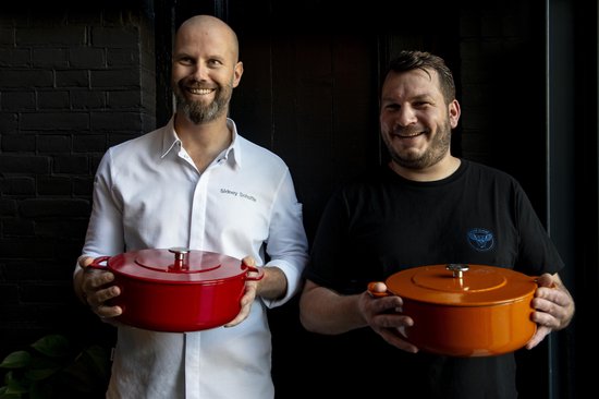 Combekk Gietijzeren Braadpan Ø28cm - 100% Gerecycled - PFAS vrij - Geschikt voor Inductie - 5,3L -Rood