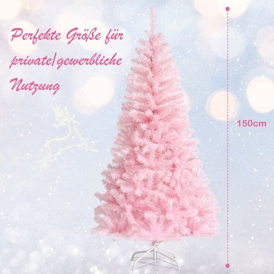 Coast Kunstkerstboom Roze – 75 x 75 x 150 cm – Met Glittertakken en Opvouwbare Metalen Standaard