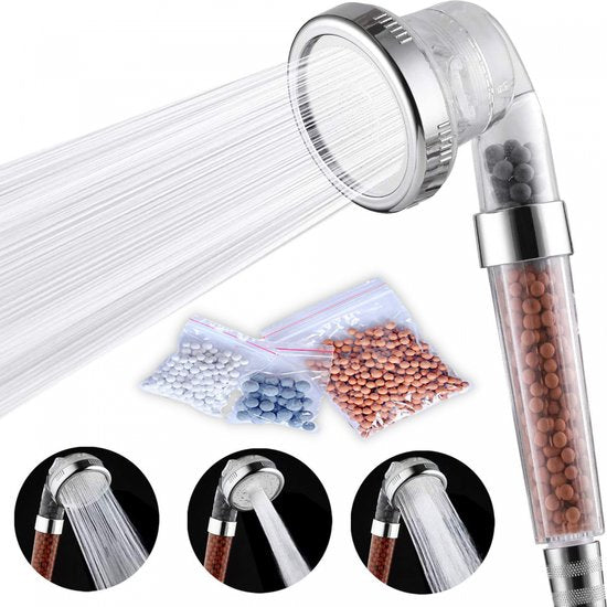 Herzberg Cycloon Spa mineralen Douchekop – HG5032 – Met 1 stand – Mineraal Filterdouche