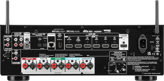 Denon: AVC-S670H 5.2-kanaals 8K AV-versterker - Zwart