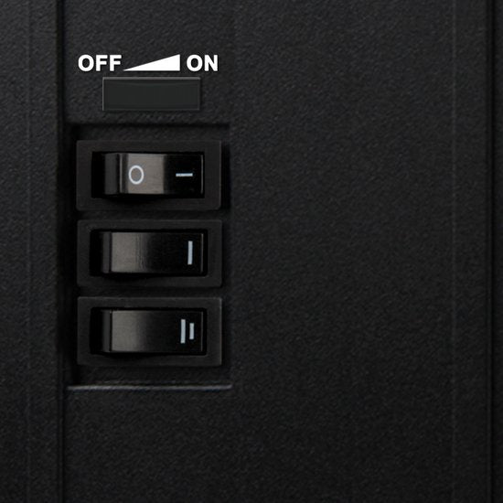 Elektrische haard Torino met open vlameffect 2000 Watt - Zwart
