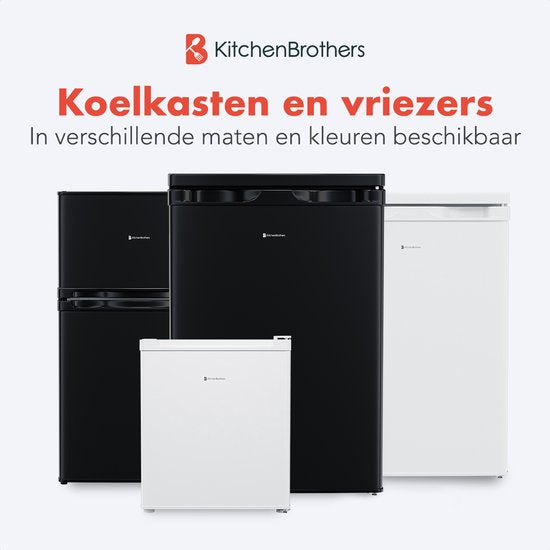 KitchenBrothers Koelkast – 127 Liter – 55 x 58 x 85 cm – Zwart