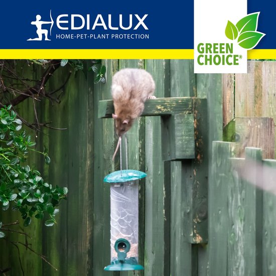 Edialux Ultrasonic Defend ultrasone muizenverjager rattenverjager, knaagdieren afschrikker, ultrasoon geluid, waterdicht ip44, usb herlaadbaar, binnen en buiten, tuin, schuur, kelder, 15-24 dagen autonomie, 80m² bereik