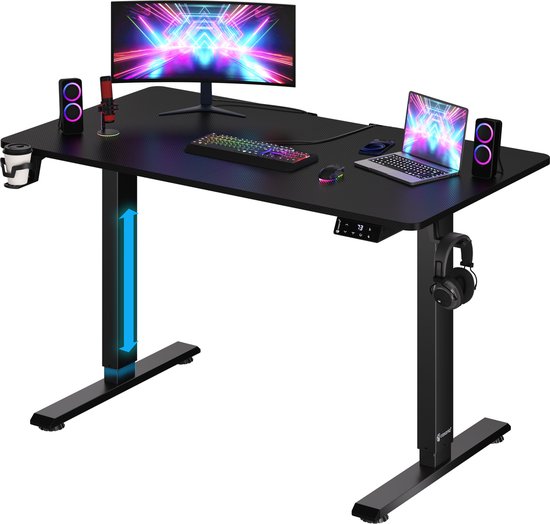 Casaria Zit Sta Bureau – Hoogte Verstelbaar Elektrisch - 110x60cm Zwart