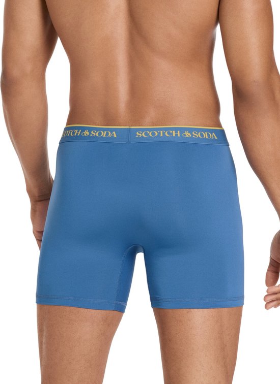 Scotch & Soda Active Stretch Boxer Briefs 3-Pack - Navy Lichtblauw Zwart - Maat L - 4-Way Stretch Sneldrogend