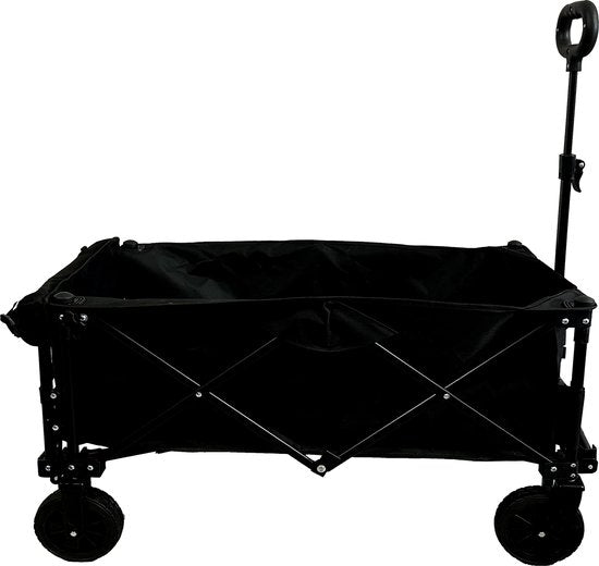 Bolderkar opvouwbaar inklapbaar met laadklep voor langere voorwerpen - strandwagen - stevige wielen en frame - 75 kg belastbaar