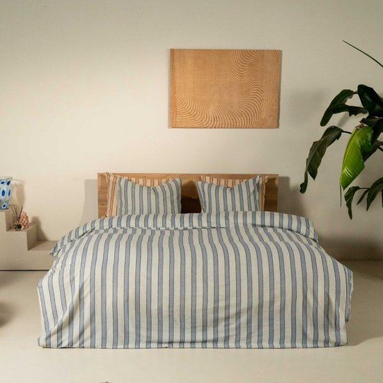 Kayori Mala Dekbedovertrek Flanel - 260x200-220 +2 slopen - Superzacht & Isolerend - Lits-jumeaux - Blauw