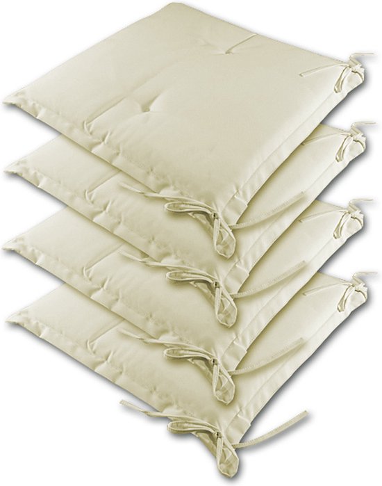 Detex Set van 4 Zitkussen – Waterafstotend 41x37cm - Beige
