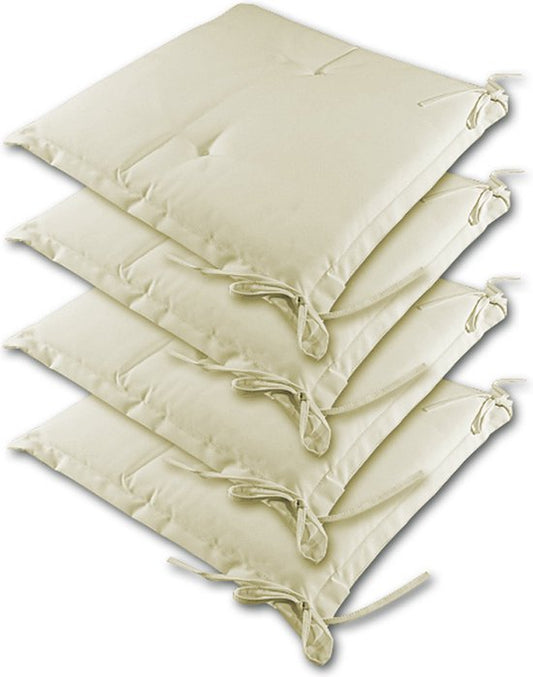 Detex Set van 4 Zitkussen – Waterafstotend 41x37cm - Beige