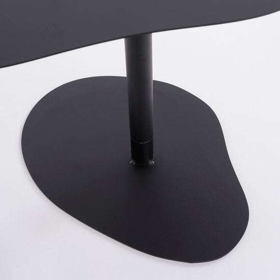 Mica Decorations Bijzettafel - Set van 2 - L55 x B41 x H40 cm - Metaal - Zwart