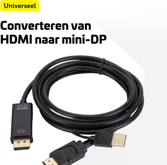 Garpex® HDMI naar DisplayPort Kabel – 4K Ultra HD 60Hz – 1.8 meter