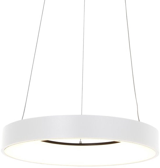 Hanglamp Ringlede 2695W Wit rond 48cm elektrisch verstelbaar hoogte met kunststof en metaal Steinhauer Modern