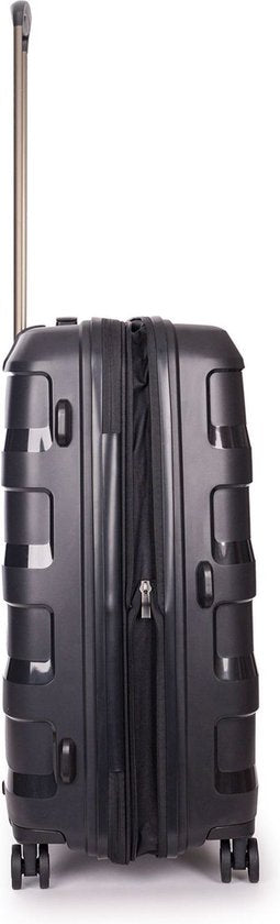 Stratic Straw+ - koffer medium - 66x45x28 cm - 3,7 kg - 65-74 L - spinner - zwart