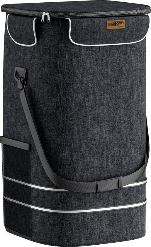 Monzana 2in1 Boodschappentrolley 30kg Inklapbaar Afneembare Tas 6 Wielen Zwart