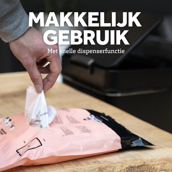 BagFitter Roze B 50L Vuilniszak met Trekband van 100% Gerecycled Plastic - 75cm x 61cm - 30 stuks - 50 Liter - Vuilniszakken - Afvalzakken - Prullenbakzakken geschikt voor o.a. Homra Lux en StangVollby Mandal