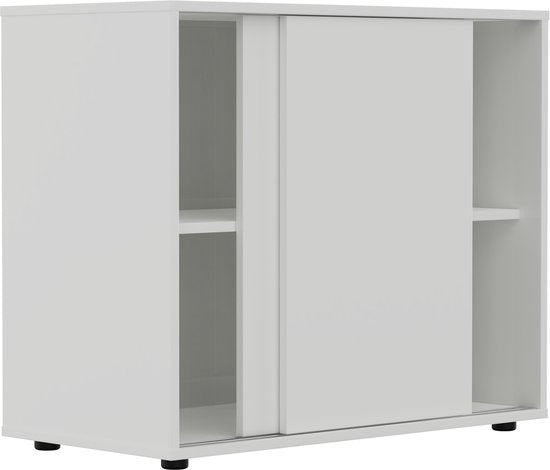 VDD - Kast onder schuine wand zolder slaapkamer - Wandkast dressoir 65 cm hoog - 40 x 80 x 65 cm - Wit